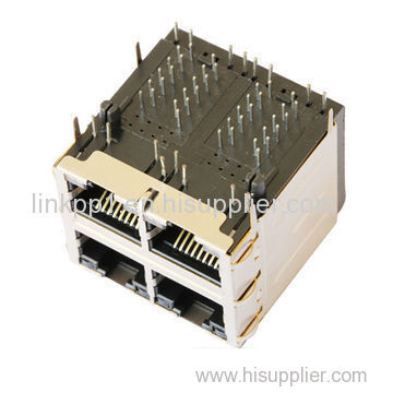 RJ45 Modular Jack Connector with Magnetic