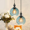 Blue glass lampshade glass chandelier out/indoor pendant lighting