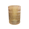 Amber Cylindrical Shape Wave Texture Glass Shade