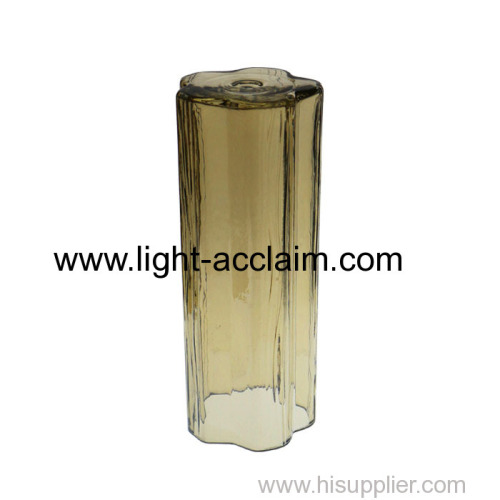 Amber plum shape glass lighting glass tube