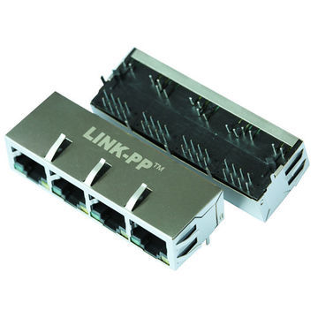 1x4 Port Ethernet RJ45 Modular Magjack with LEDs LPJ46201AENL 100% Cross Belfuse SI-60096-F