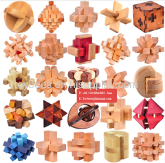 Traditional Chinese Kids Adult Intellectual Puzzle Toys Wooden Luban Lock Wooden Toy