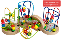 Baby Kids smart Wooden Around Beads Toddlers Intelligence for 0-3 years Wooden Toys
