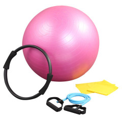 Yoga Kit contains 1PC Anti-burst ball 1PC Pilates 1PC Pilates ring 1PC Resistant band