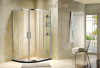 Quadrant Simple Clear Tempered Glass Sliding Bathroom Shower Enclosure