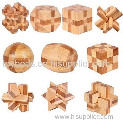 Wooden Toy Kongming Luban Lock Puzzles Toys Good Gifts for Children Brain Training