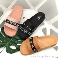 The new designs women slippers flat open toe shoes for outdoor