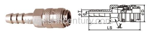 Brass QKD-X Pneumatic Quick Release Couplings Quick Disconnect Coupler Single Hand Operation