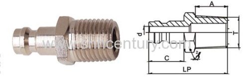 Brass QKD-X Pneumatic Quick Release Couplings Quick Disconnect Coupler Single Hand Operation