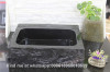 CHSTONE absolutely black granite bathroom rectangle vessel sinks natural stone wash basin