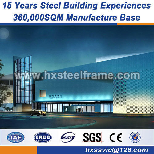 Heavy Steel Frame Fabrication pre fab metal building special size