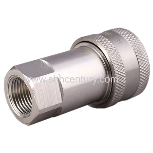 ISO7241-1-A Stainlesse Steel Hydraulic Quick Connect Coupling G1/2 BSPP Socket Female