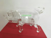 Hand Made Mouth Blown Borosilicate Glass Pig Shaped Design Wine Bottle