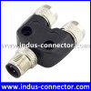 M12 3 pin male to female straight TPU body y splitter connector for industry