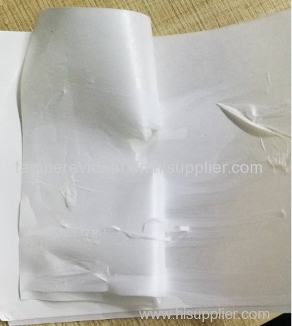 anti fake matt pp film with invisible fibre adhesive paper