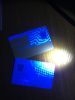 New York ID card with UV light