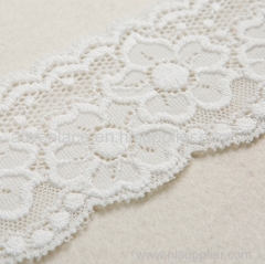 Beautiful White Lace Trim Fancy Net fabric French Lace Trim for Lady's Underwear