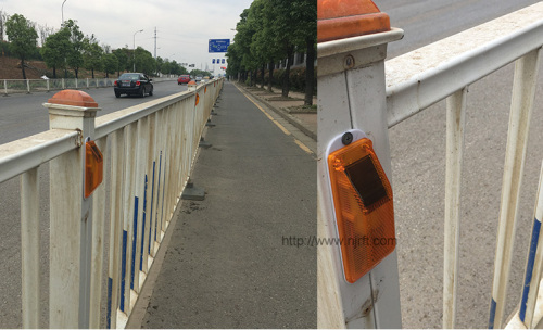  Red and yellow solar outline      Guardrail lights