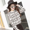 Fashionable design round-neck long sleeve plaid pattern long cardigan customize Christmas sweater