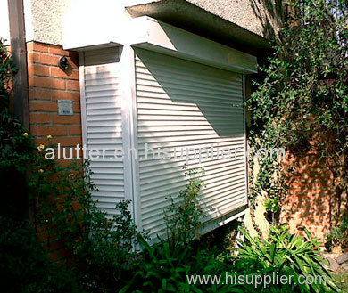 External Aluminum Roll Down Shutters Fireproofing Power Windows Roller Shutter