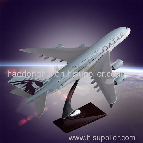 Airplane Model OEM Airbus 380 Qatar Airways Static Model Aircraft Direct Sales for Souvenir