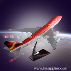 Static Model Plane Simulation Aircraft Model Factory OEM Avianca S.A. Airlines Boeing 747