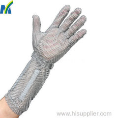 Stainless Steel Wire Mesh Cut Resistant Gloves