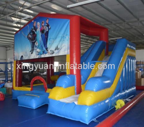 Inflatable Frozen Combo Bouncer and slide