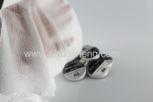 4.5cm DIA Compressed Magic Towel Washcloth Wipes
