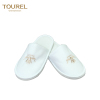 Hotel Travel Spa Disposable Slippers Scuffs Home Guest Slippers White With EVA Sole Closed Toe Can be customized