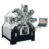 Camless CNC multi-axes rotary wire spring former machine