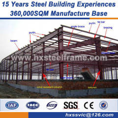 Prefab Steel Structure Warehouse lightweight frames good-looking appearance