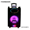 8&quot;inch ac dc power cable speaker non rechargeable disco ball flashing lights speaker trolley rechargeable speaker