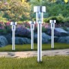 Solar Outdoor Dual LED Garden Light Landscape Pathway Lights Stainless Steel Color Changing