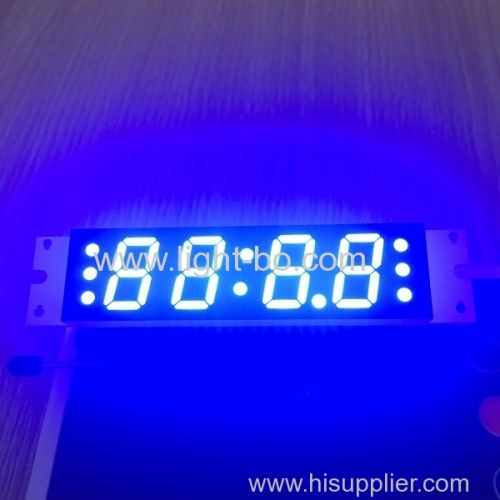 Ultra blue 4 digit 0.58" 7 segment led clock display for speaker /sound/radio
