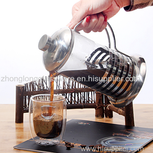 Heat-tempered borosilicate glass French Press/ coffee maker