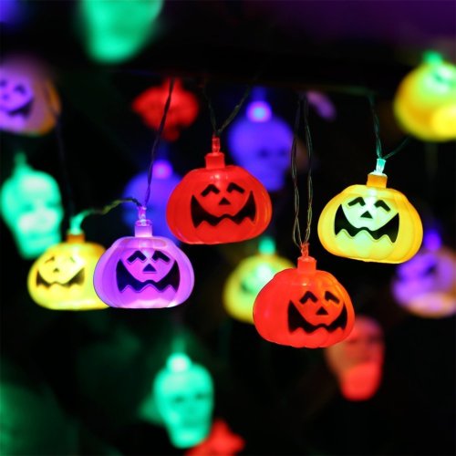 Solar String Light Halloween Pumpkin Lantern For Party Decorations