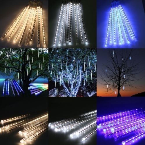 Outdoor Solar Powered String Lights LED Meteor Shower Rain