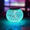 Solar Glass Mosaic Table Lighting Changing Colorful Lantern