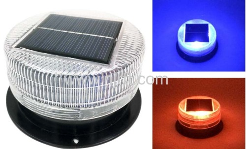 Red and blue shockproof magnetic solar led warning lights for cars