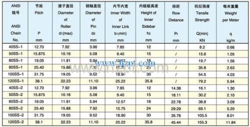 Corrosion Resistan Stainless Steel Roller Chain 80SS-1/100SS-1/120SS-1 For Food Conveyor