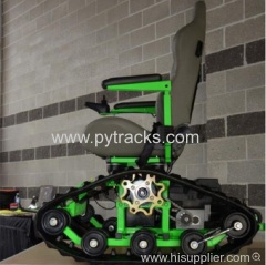 Small Rubber Track System for Green Wheelchair