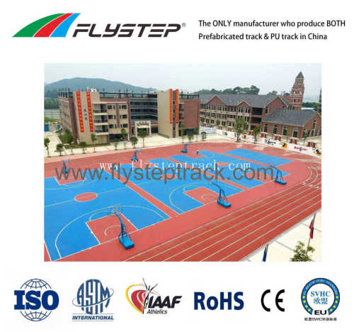 China Foshan Flystep Good Quality Prefabricated Rubber EPDM Athletics Tartan Running Track