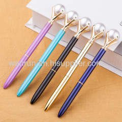 New Arrival Wholesale Novelty Scepters Pearl Ballpoint Pen Business Gift Ball Pens For Lady Queen