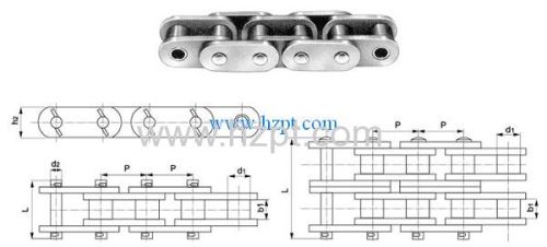 Heavy Duty Straight Sidebar Roller Chain Z4020 Z4824 Z5628 For Drawbench