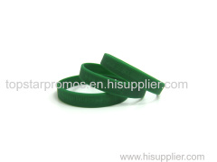 Green Debossed silicone wristbands for Fundraising