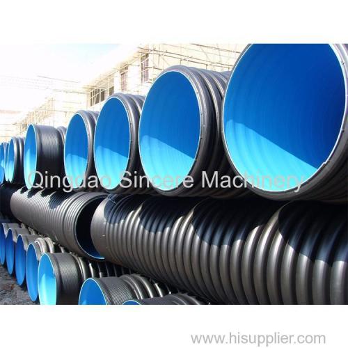 Plastic HDPE PP Double-wall Corrugated Pipe Manufacturing Extruding Machinery