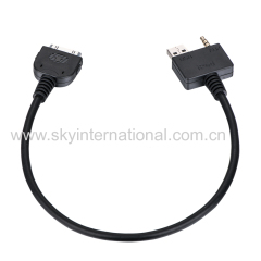 AUX Input Cable Interface For Hyundai Kia For iPhone 4 4S iPod Nano iTouch