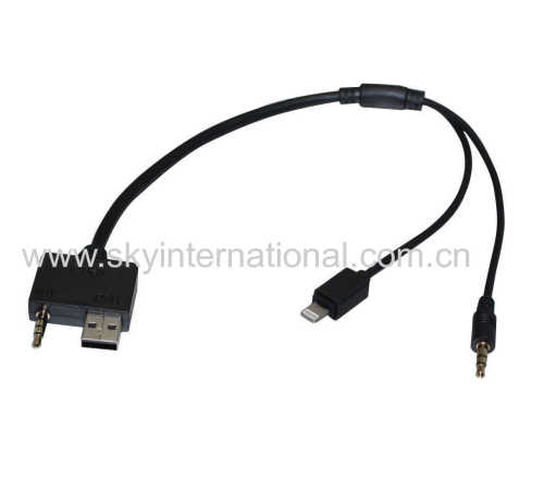 Music Interface To 8Pin-Lighting Ipod Iphone Aux Cable Cord For Hyundai Kia