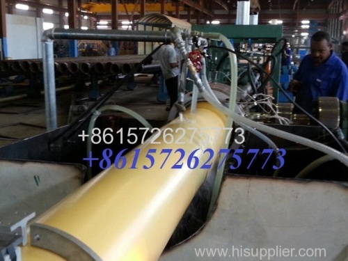 Two-steps anti-corrosion pre-insulation pipes extrusion coating line